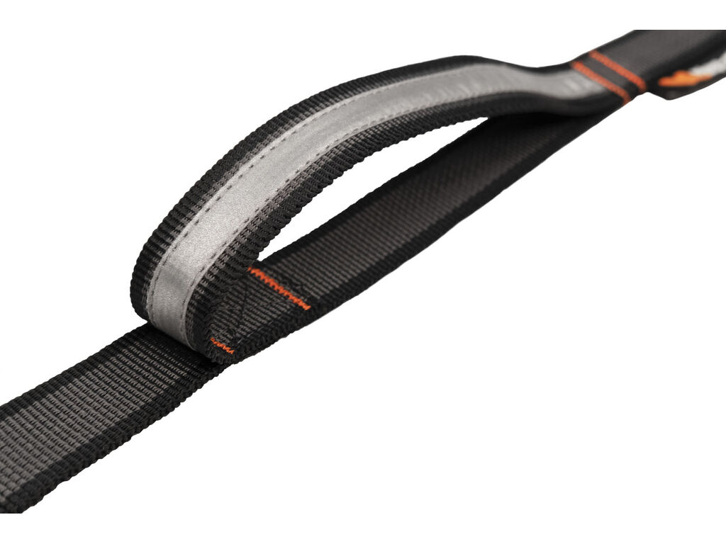 Detailfoto van het handvat met reflecterende strip van de Non-stop dogwear verstelbare leiband "bungee"