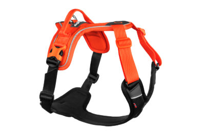 Productfoto van het Ramble Harnas in de kleur oranje-zwart.