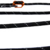 Verstelbare leiband Rock reflecterend Ingezoomde foto van de reflecterende ingevlochten draad bij de Rock Leash Adjustable van Non-stop Dogwear op een witte achtergrond.