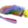 Speelgoed voor honden Iris Stevig Iris trekspeeltje voor honden met bungee en bal, in regenboogkleuren.