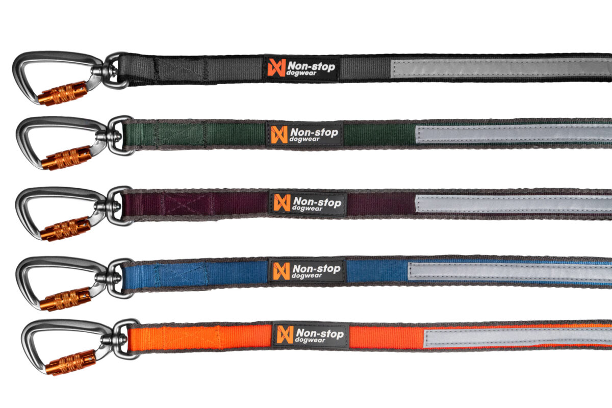 Leibanden in verschillende kleuren, dit is de move leash van non-stop dogwear.