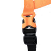 Detailfoto van de duraflex buckle van het oranje Non-stop dogwear Rush harness