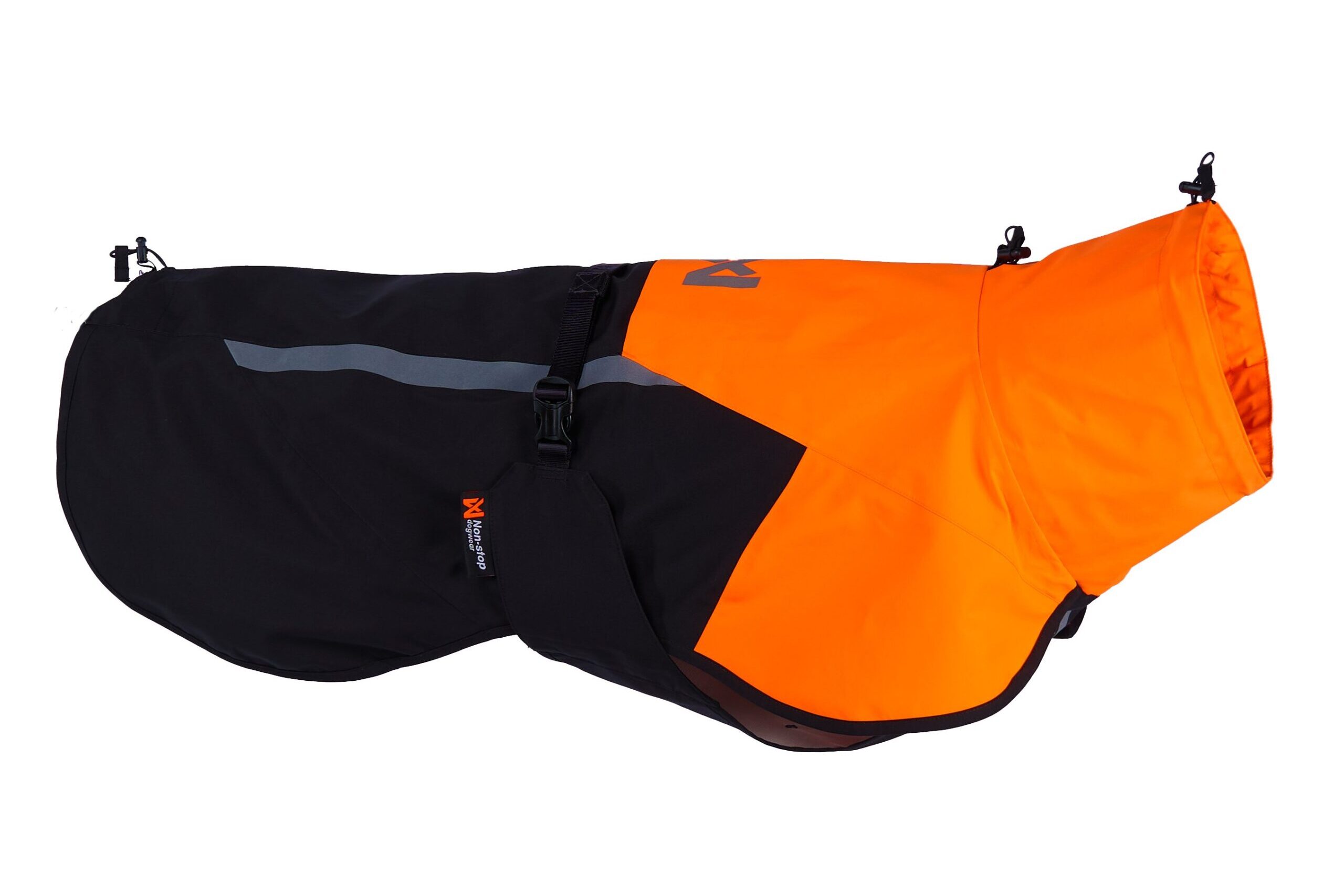 Productfoto van de Fjord regenjas 2.0 van Non-stop dogwear in de kleur oranje/zwart